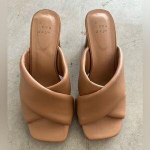A New Day cute heeled sandals, used with normal wear as seen in photos